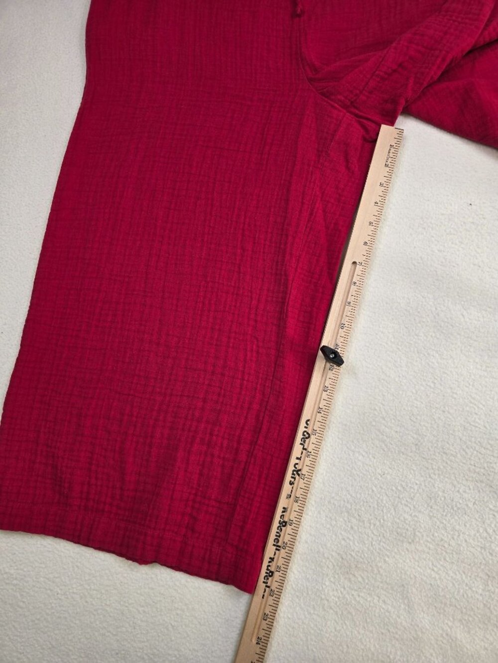 Westbound XL Wide Leg Dark Pink 100% Cotton Elastic Waist Drawstring Pants - Picture 4 of 5